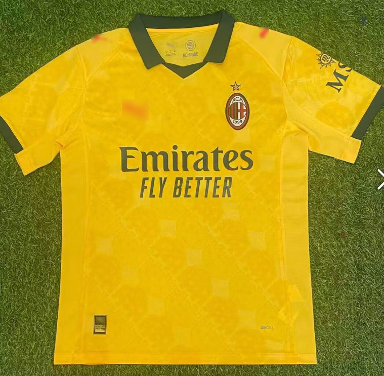 AAA Quality AC Milan 25/26 Third Yellow Soccer Jersey